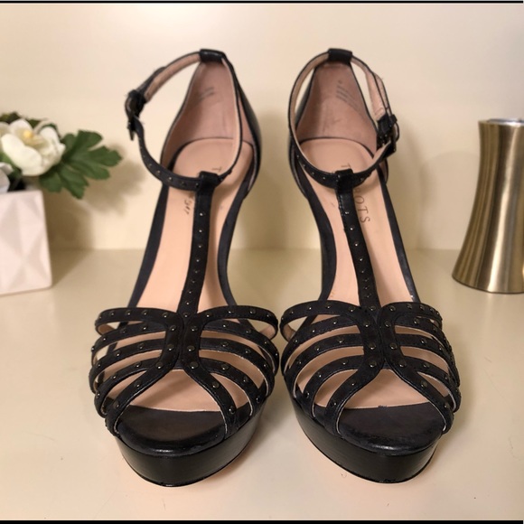 Talbots T Strap Studded High Heel Sandal - Picture 3 of 7